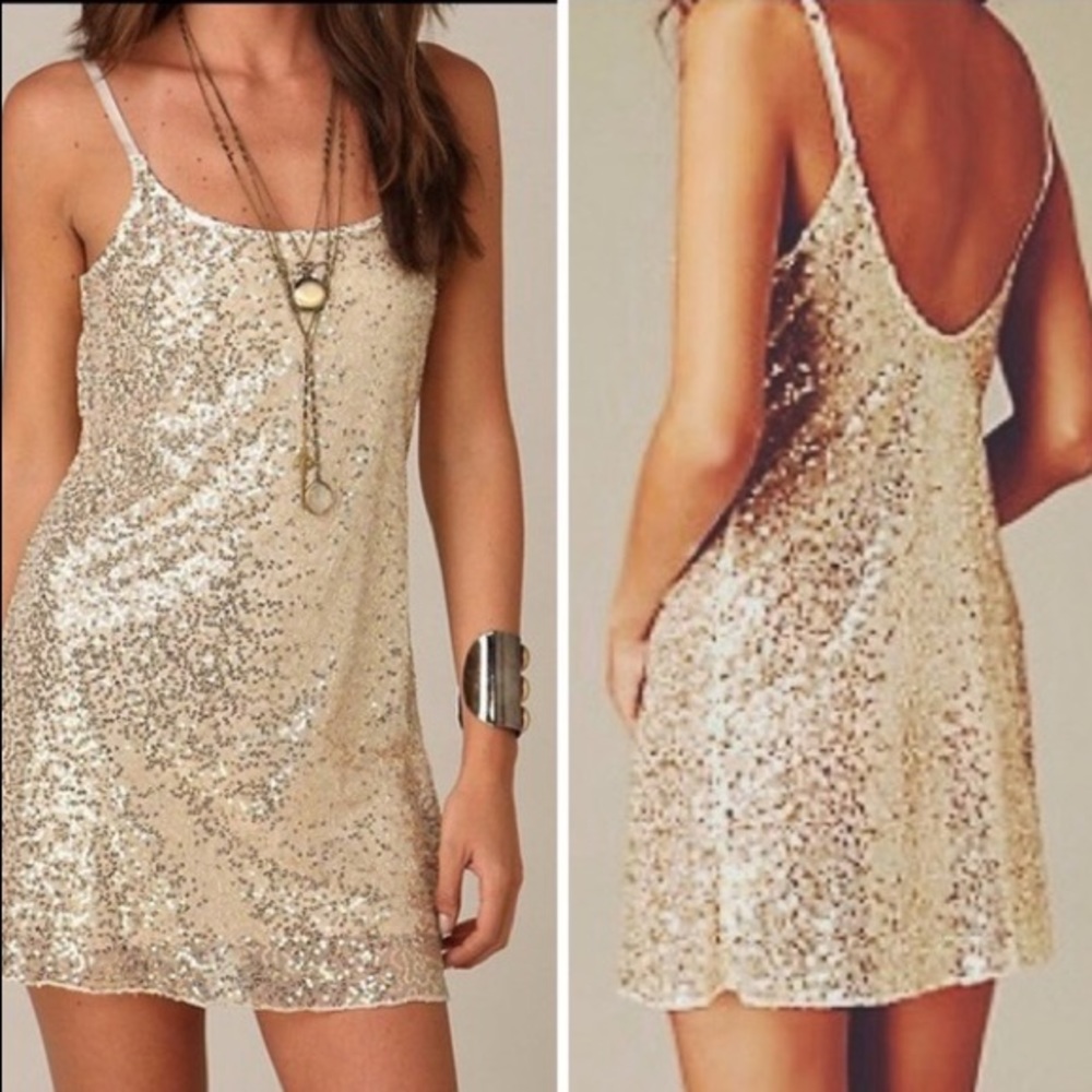 FP Sequin Slip Dress